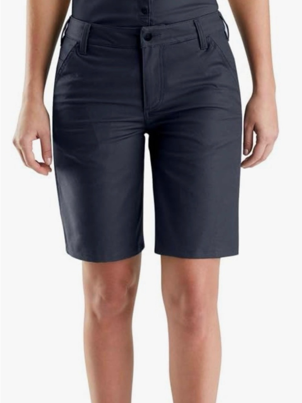 Carhartt Women’s Rugged Professional Flex Loose Fit Canvas Work Shorts Navy 6